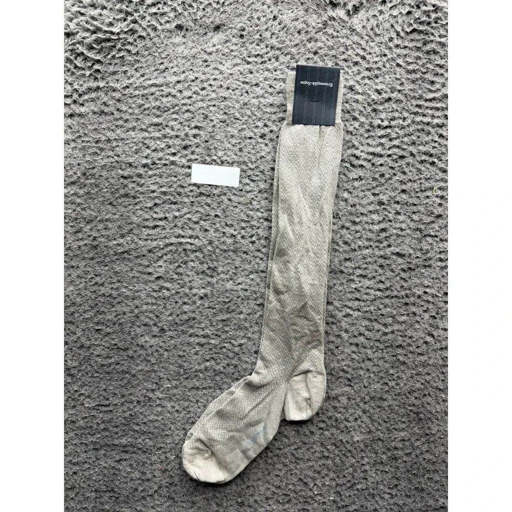 NWT Ermenegildo Zegna Flawless Egyptian Cotton Knee Sock Plaster One Size Unisex
